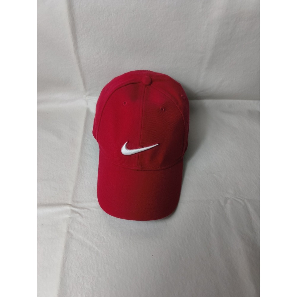 Nike LEGACY 91 ADJUSTABLE HAT RED WITH WHITE SWOOSH MEN'S GOLF RUNNING